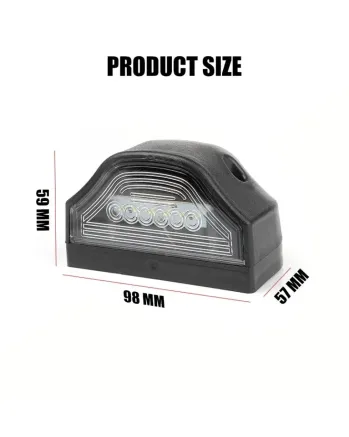 LED Лед Диоден Плафон Oсветление за Регистрационен Номер 12V За Ремарке Бус Каравана Платформа Черен