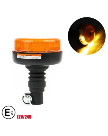 LED Лед Диодна Аварийна Сигнална Лампа Маяк Буркан 12/24V , Блиц, Slim, E-Mark, 12 Диода