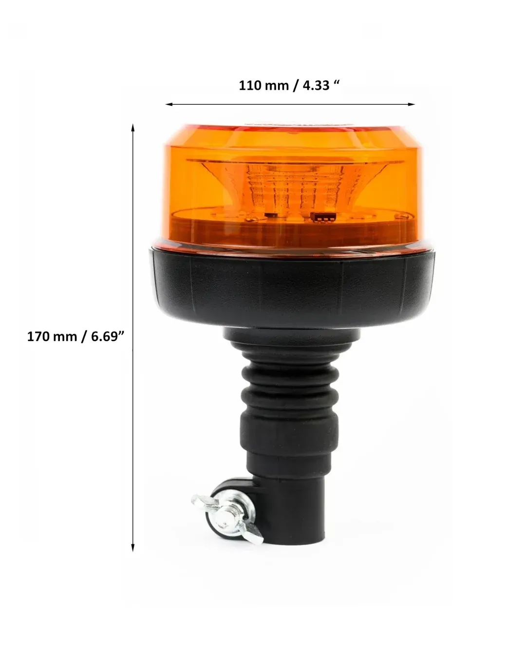 LED Лед Диодна Аварийна Сигнална Лампа Маяк Буркан 12/24V , Блиц, Slim, E-Mark, 12 SMD