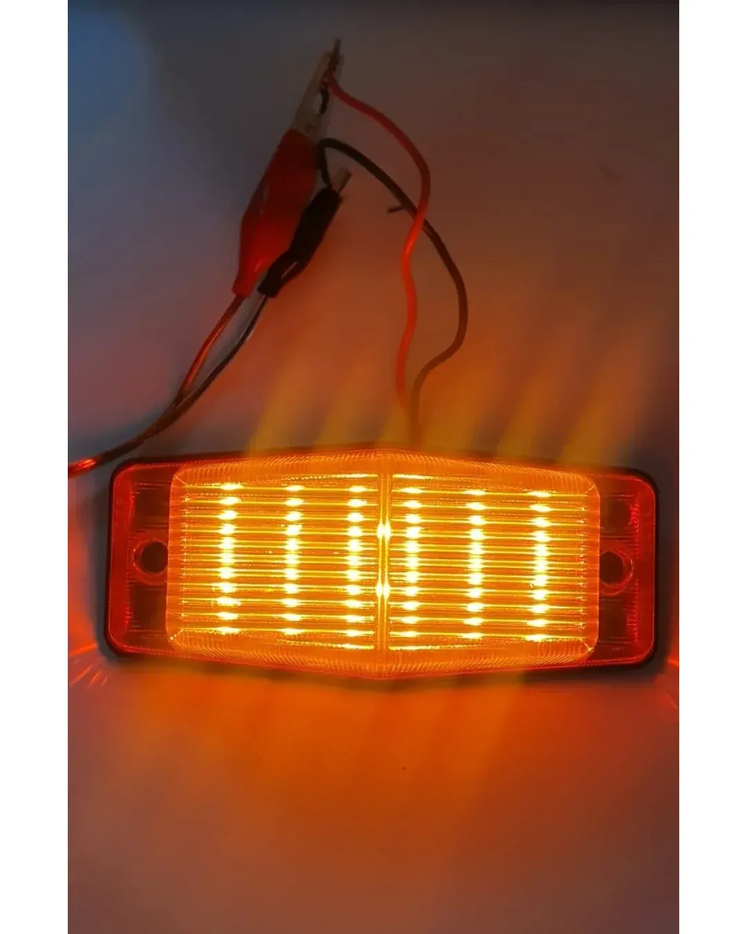 LED Лед Диодна лампа с оранжева аварийна блиц светлина мигаща 12V - 24V за Пътна помощ Селскостопански Машини платформа и Др.