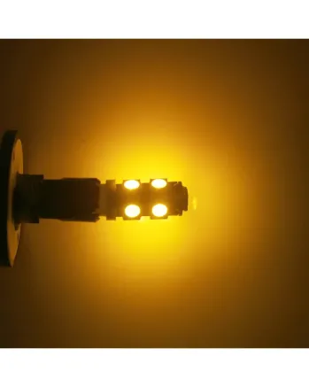LED Лед Диодни Крушки За Габарит, Т10-5050 W5W, 9 SMD, 12V, Оранжева