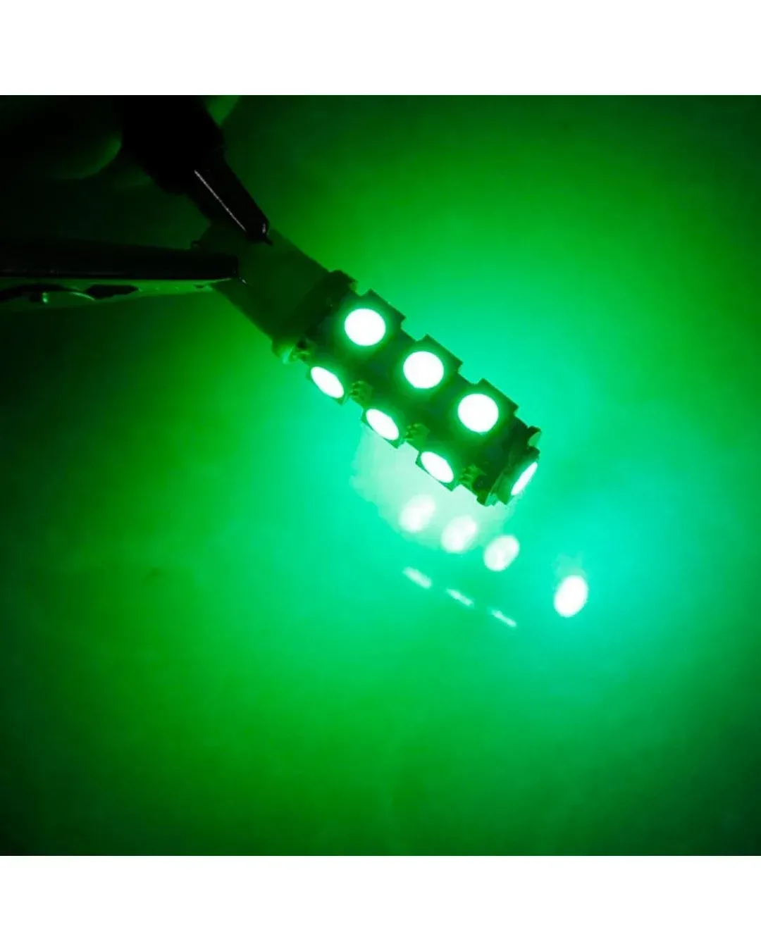 LED Лед Диодни Крушки За Габарит, Т10 W5W, 13 SMD, 12V, Зелена, Canbus - Error free , Без грешки