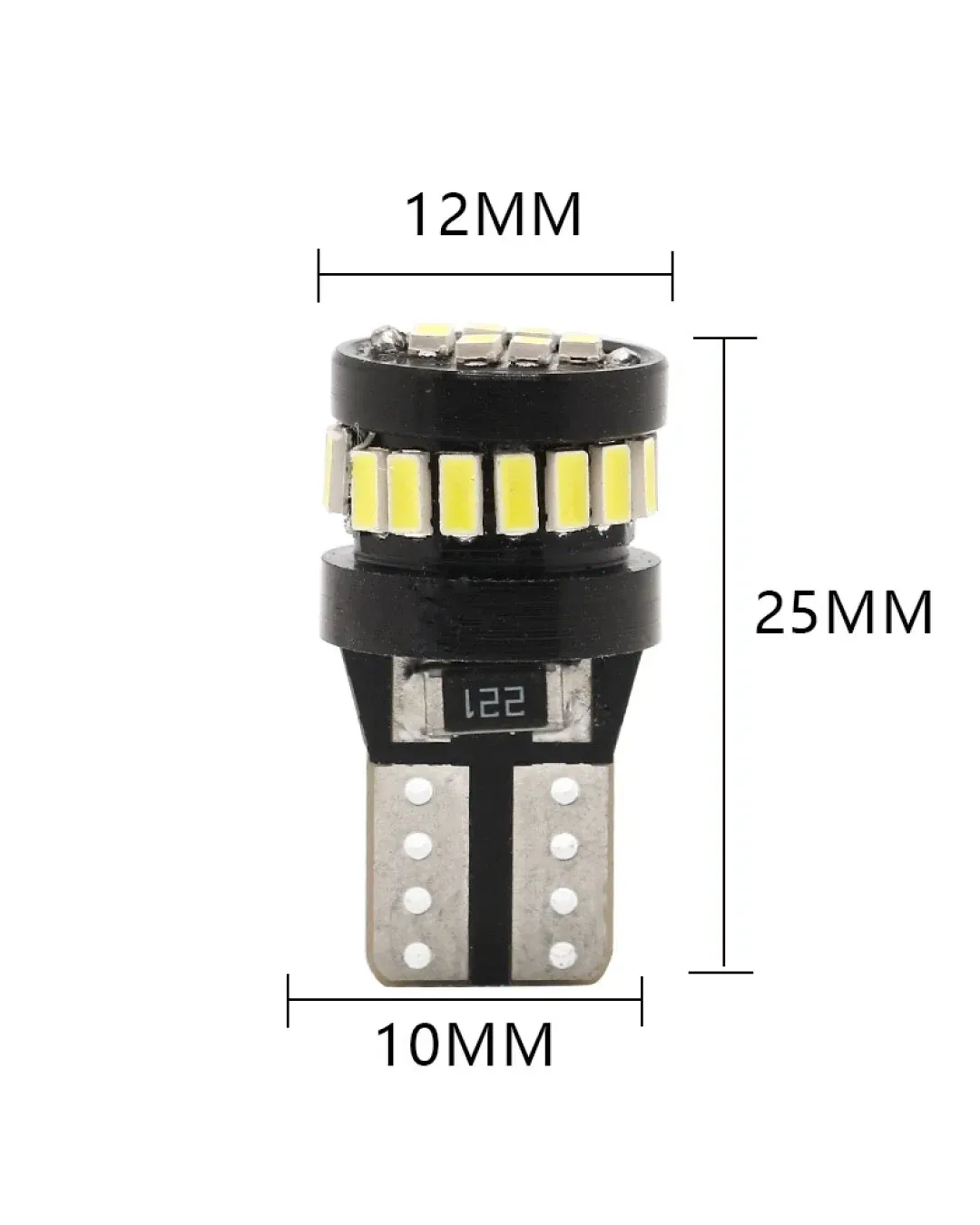 LED Лед Диодни Крушки За Габарит, Т10 W5W, 24 SMD, 12V, Бяла Светлина, Canbus - Error free , Без грешки