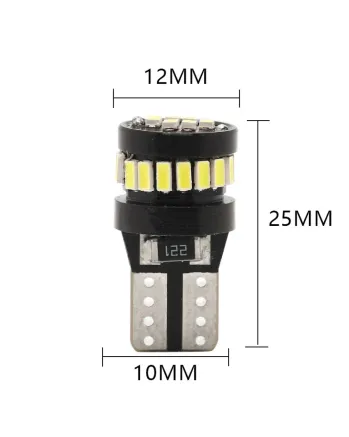 LED Лед Диодни Крушки За Габарит, Т10 W5W, 24 SMD, 12V, Бяла Светлина, Canbus - Error free , Без грешки