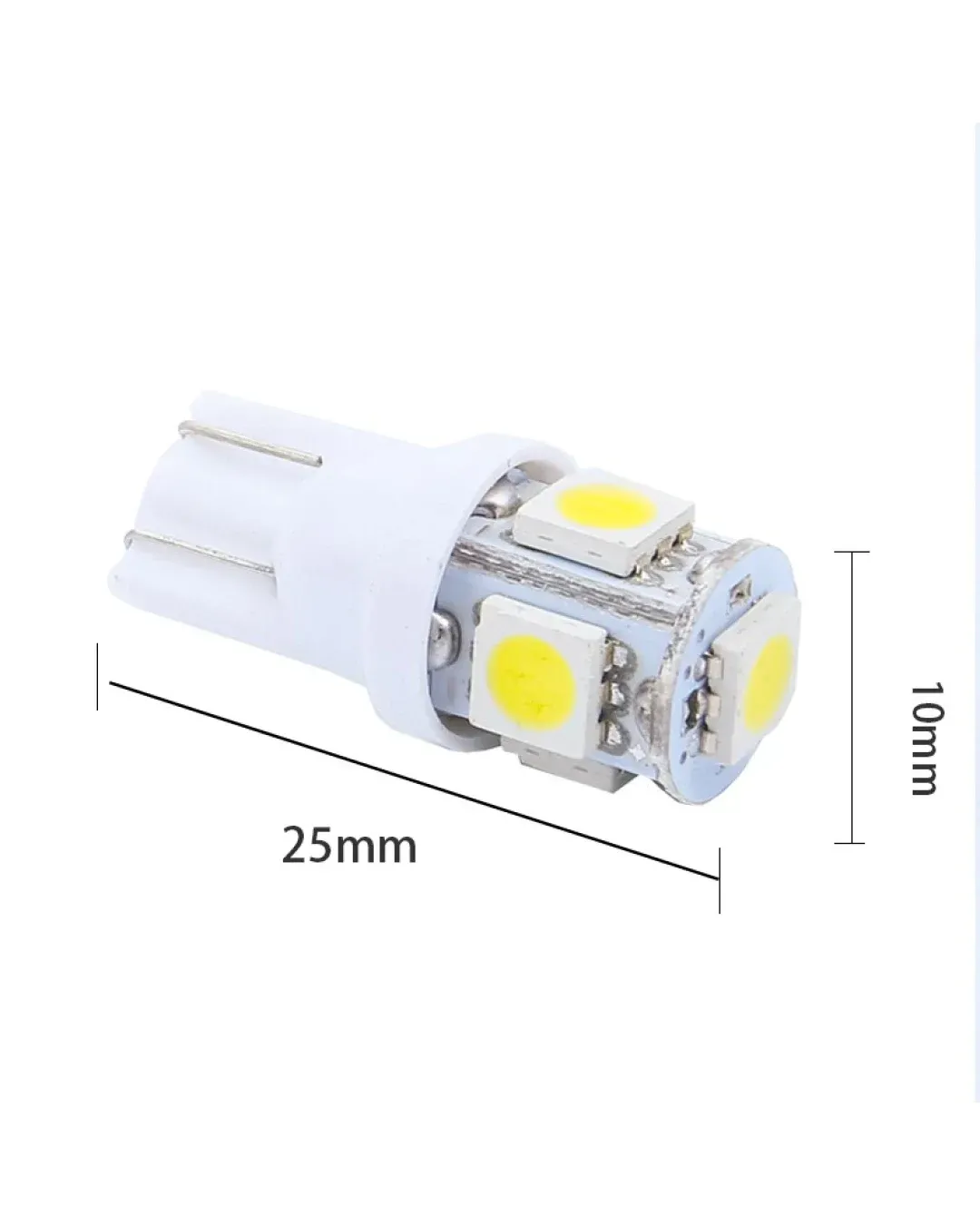 LED Лед Диодни Крушки За Габарит, Т10 W5W, 5 SMD, 12V, 6 Цвята Светлина