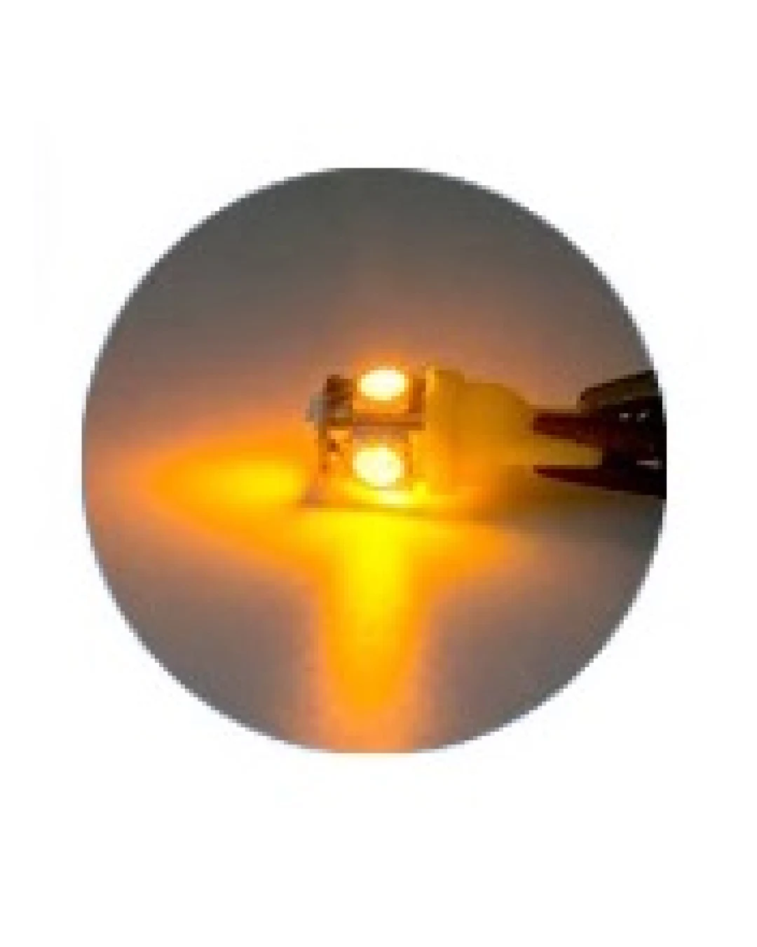 LED Лед Диодни Крушки За Габарит, Т10 W5W, 5 SMD, 12V, Оранжева