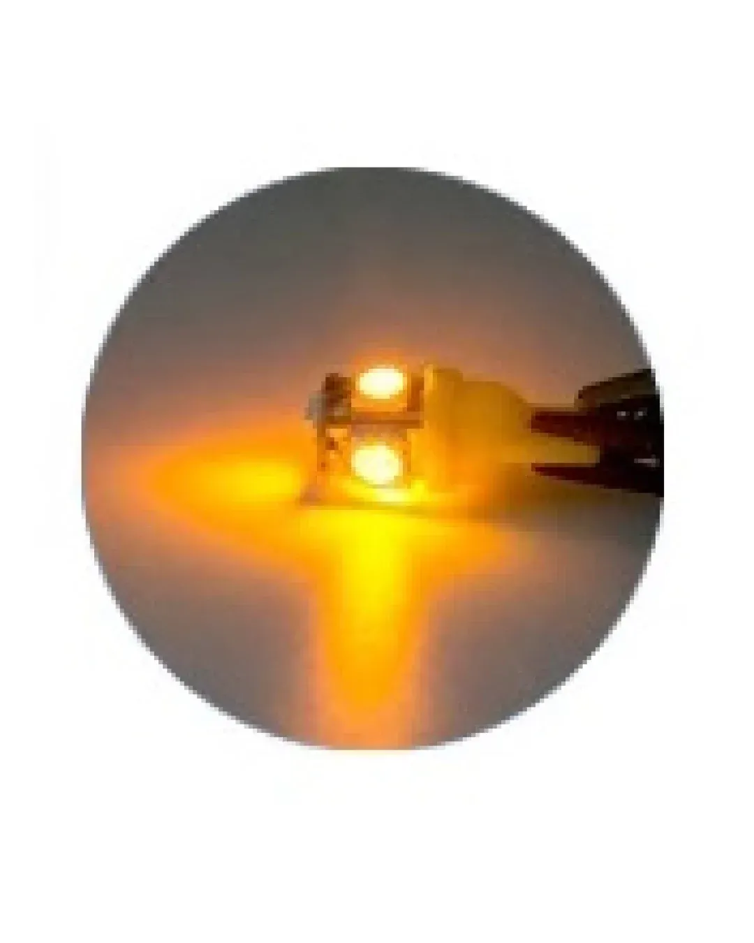 LED Лед Диодни Крушки За Габарит, Т10 W5W, 5 SMD, 12V, Оранжева