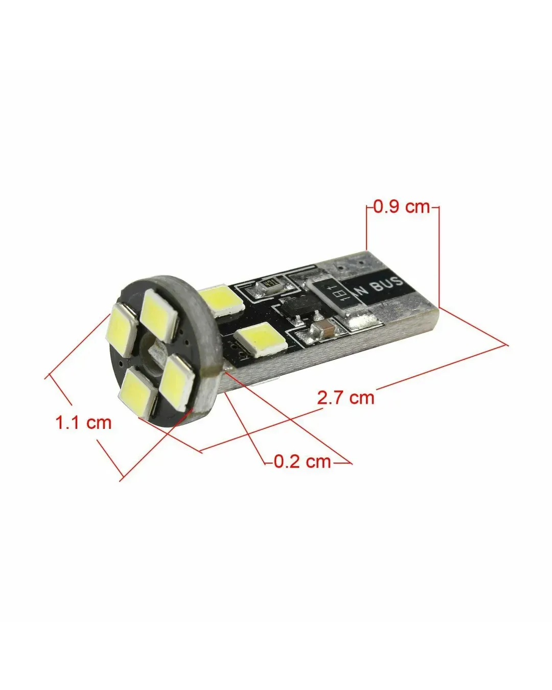 LED Лед Диодни Крушки За Габарит, Т10 W5W, 8 SMD, 12V, Canbus - Error free , Без грешки