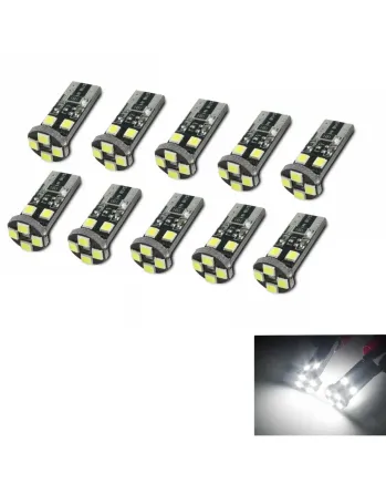 LED Лед Диодни Крушки За Габарит, Т10 W5W, 8 SMD, 12V, Canbus - Error free , Без грешки