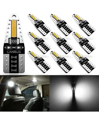 LED Лед Диодни Крушки За Габарит, Т10 W5W, Canbus, 12V, Бяла Светлина