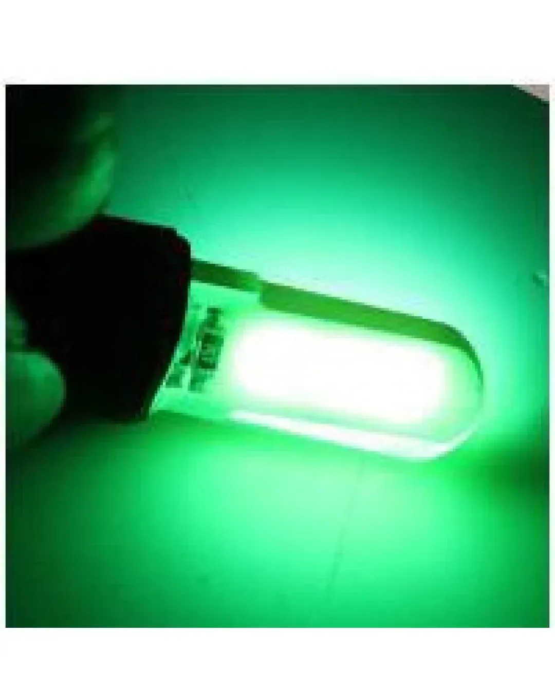 LED Лед Диодни Крушки За Габарит, Т10 W5W, COB 12-Core, 12V, Зелена, Canbus - Error free , Без грешки