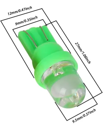LED Лед Диодни Крушки За Табло, Габарит, Т10 W5W, 1X LED, 12V, 5 Цвята Светлина