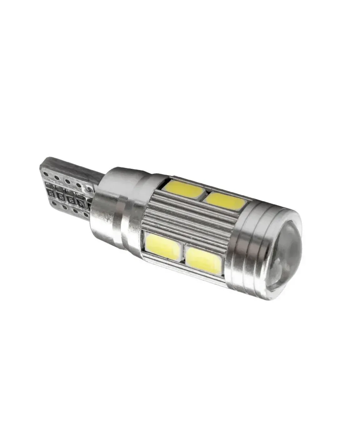 Лед LED Крушка За Габарит, Т10 W5W LED 10 SMD, Canbus, 12V, Бяла Светлина