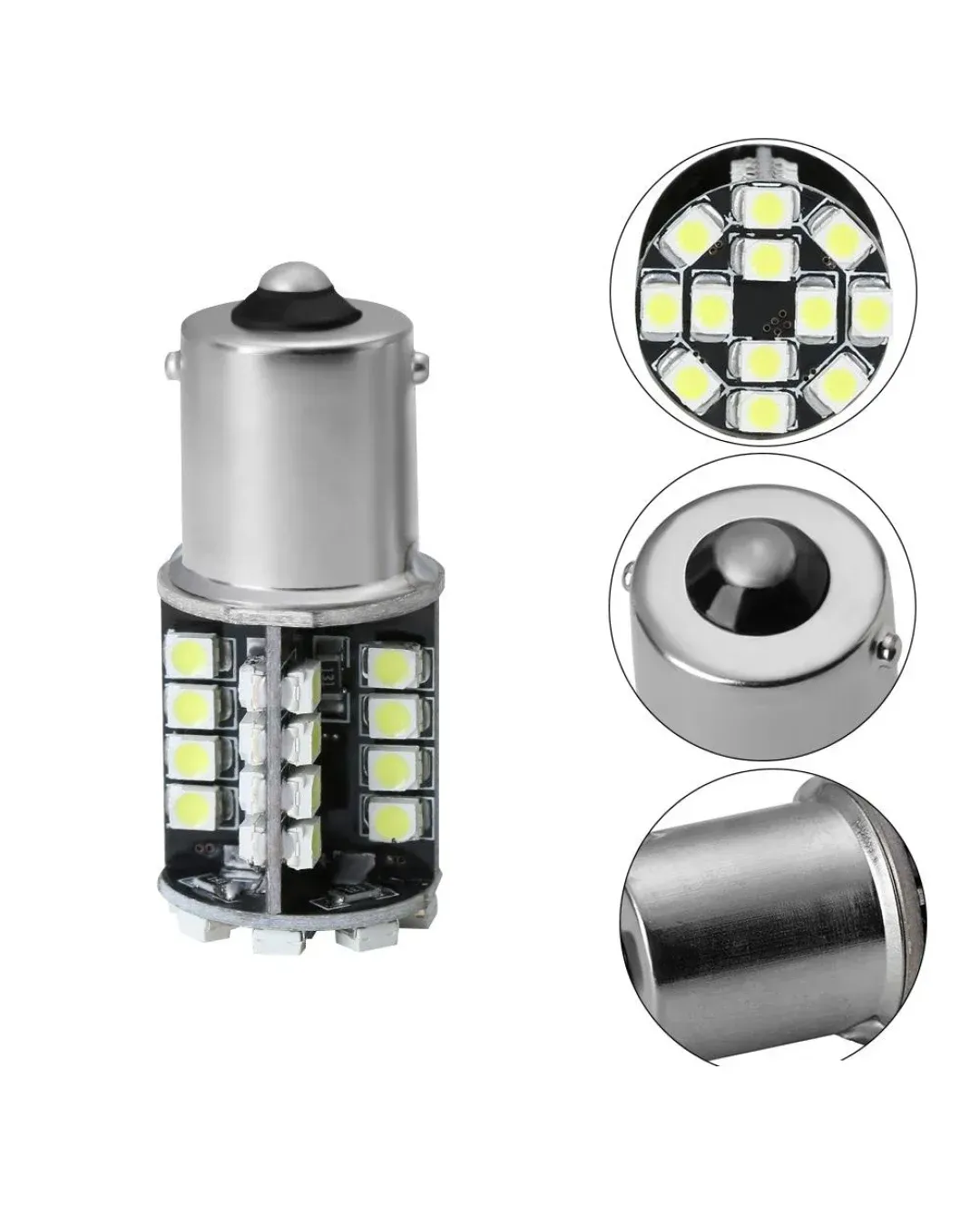 LED Лед Крушки, Мигач, 44 SMD, Canbus, 1156 (P21W), 12V, Оранжева, Жълта Светлина