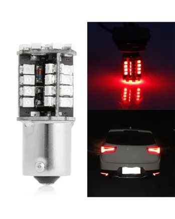 LED Лед Крушки, Стоп, 44 SMD, Canbus, 1156 (P21W), 12V, Червена Светлина