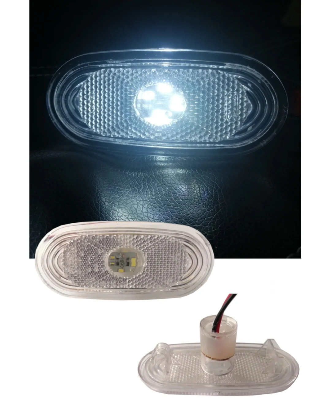 LED ЛЕД светодиоден габарит маркер токос бял с 4 диода 12V за Мерцедес Спринтер Фолксваген Крафтер Mercedes Spritner VW Crafter