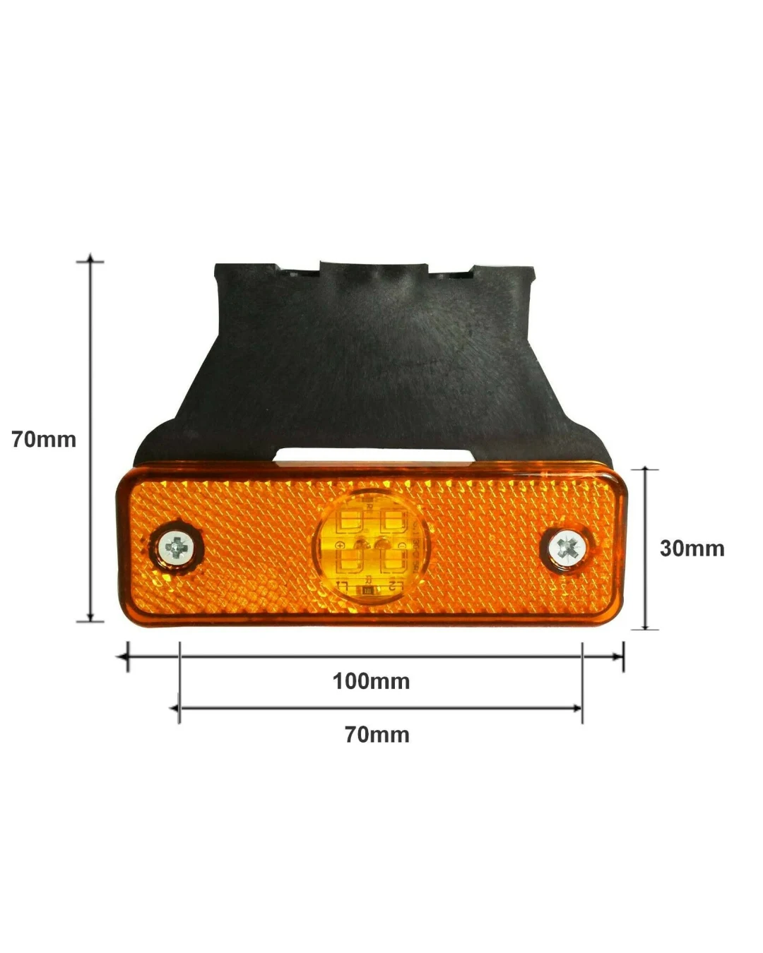 LED ЛЕД Светодиоден Оранжев Габарит Със Стойка, Маркер, Водоустойчив, 24V за камион, бус, ван, пикап, ремарке, каравана, платформа