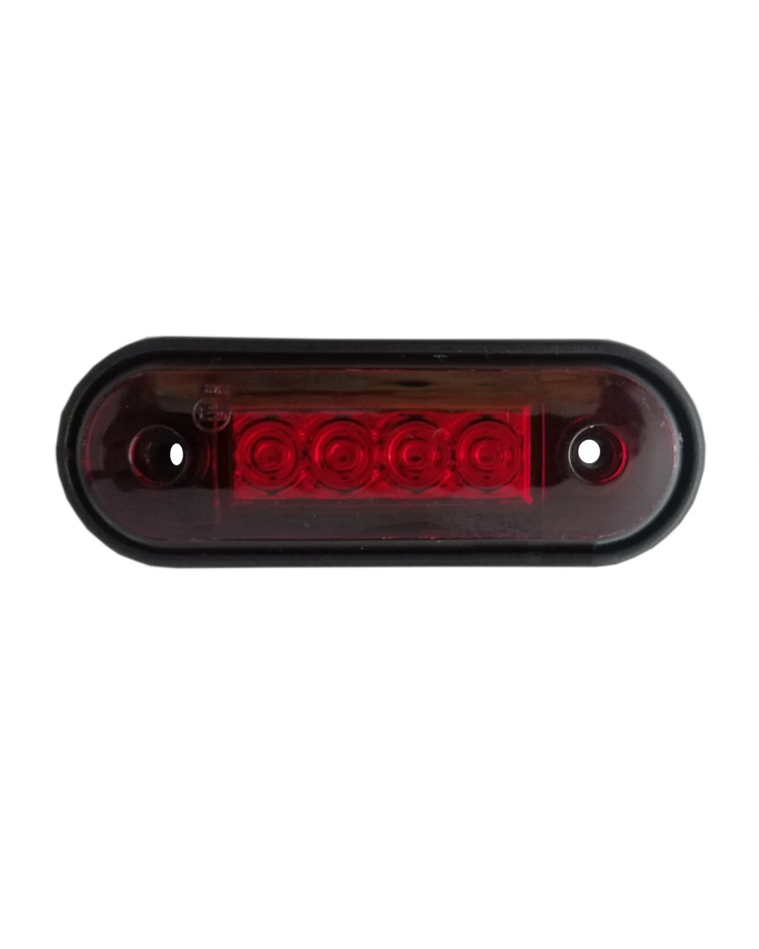 LED Маркер, Диоден Габарит, Токос, Червен, 12V-24V, Светлина За Камион, Бус, Ван, Ремарке, Каравана, Извит Гръб за Директен Монтаж на Ролбар, Булбар