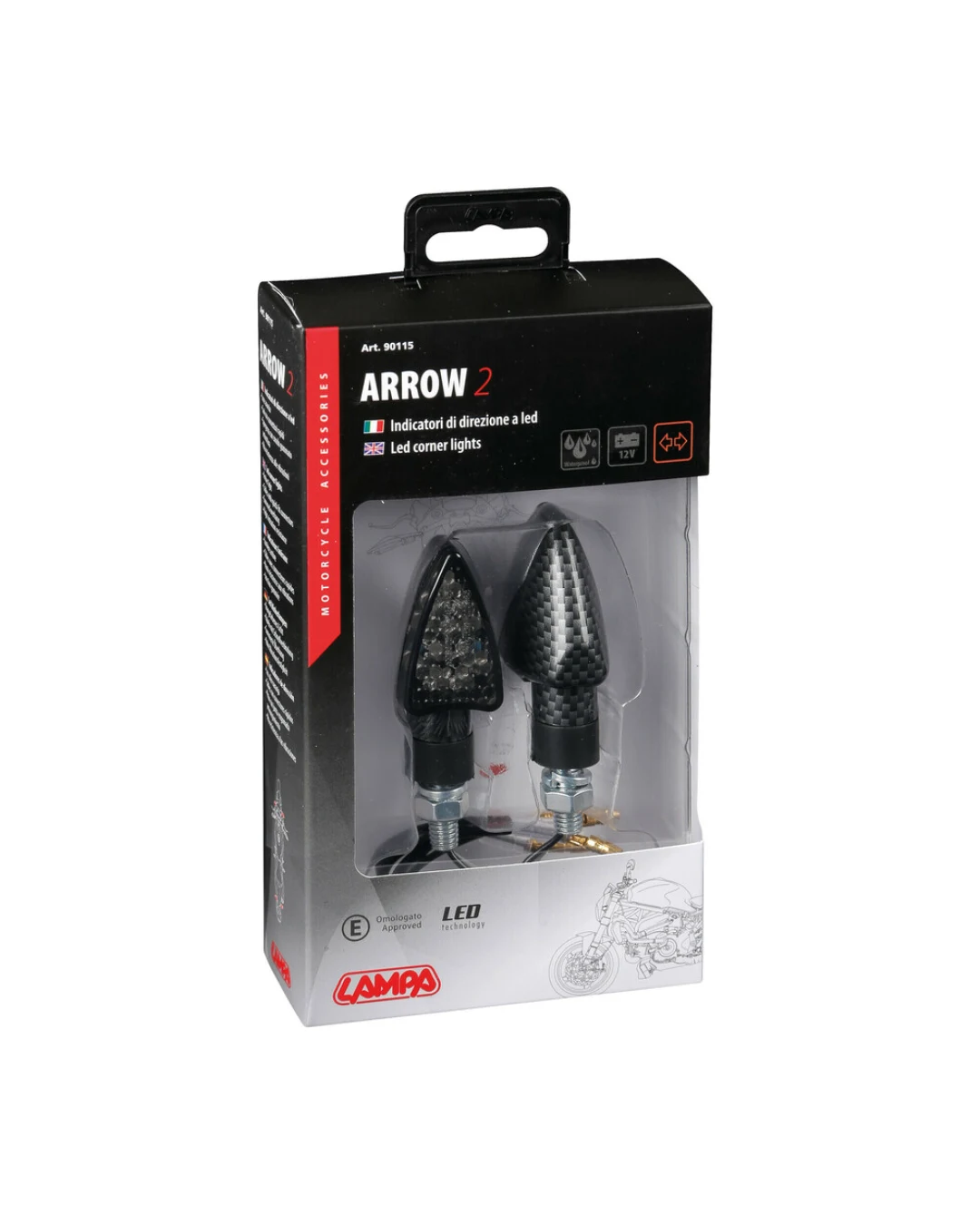 LED мигачи AROW2 CARBON – 90115