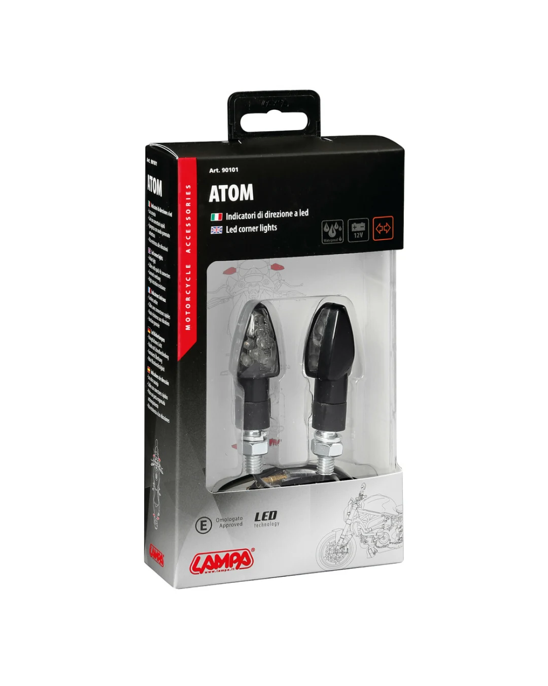 LED мигачи ATOM BLACK – 90101