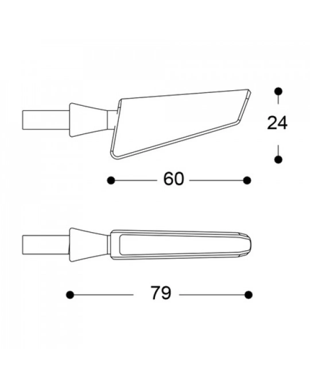 LED мото мигачи BARRACUDA SQ-LED B-LUX RED