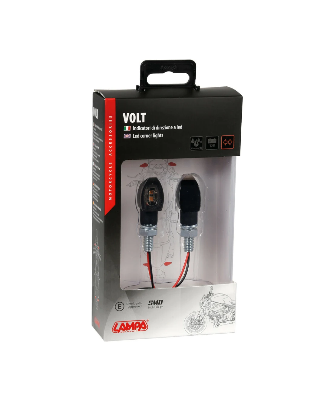LED мото мигачи VOLT BLACK 90504
