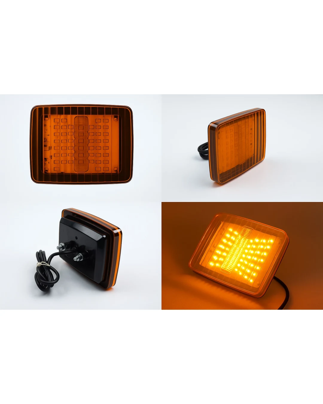 LED оранжев сигнален габарит с 70 LED диода, 12-24V
