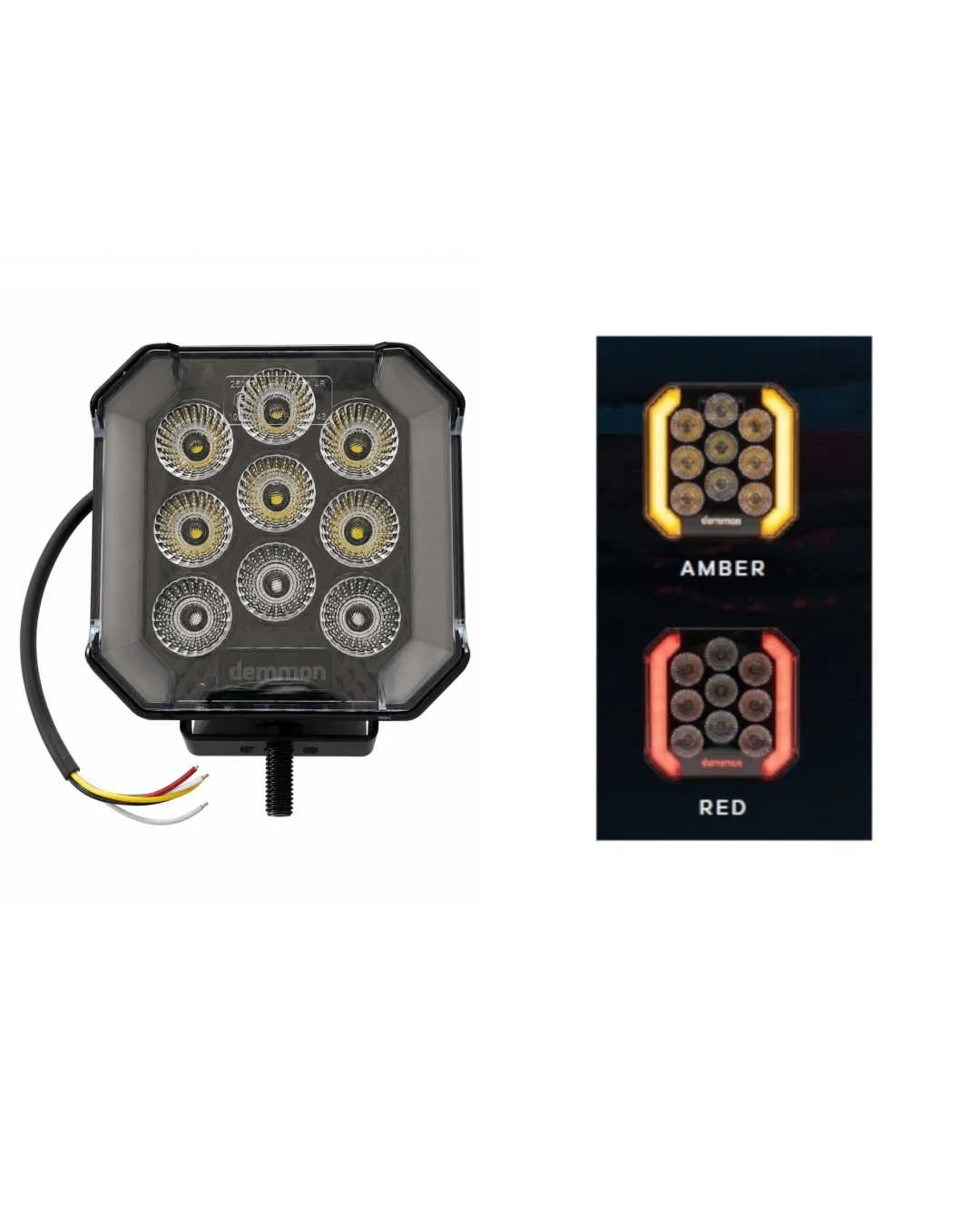LED Стоп-Халоген Demmon 6 27W E-MARK (ECE R148/R10) IP67, 9-32V Разпръсната светлина, Червен Стоп /Габарит и Динамичен Оранжев Мигач