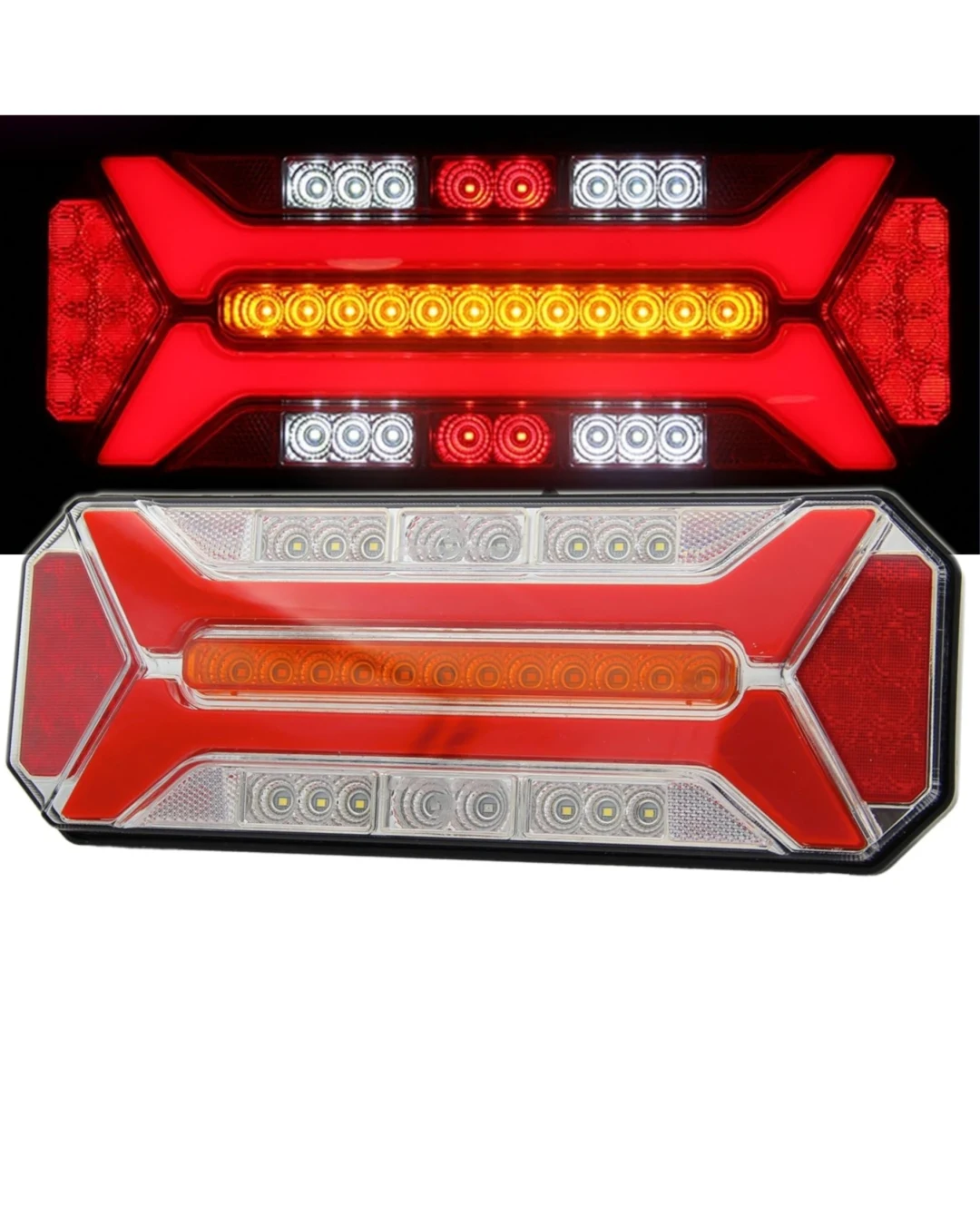 LED стоп с 5 функции за камион и ремарке, динамичен мигач, стоп светлина, заден ход, мъгла, IP66, 12–24V