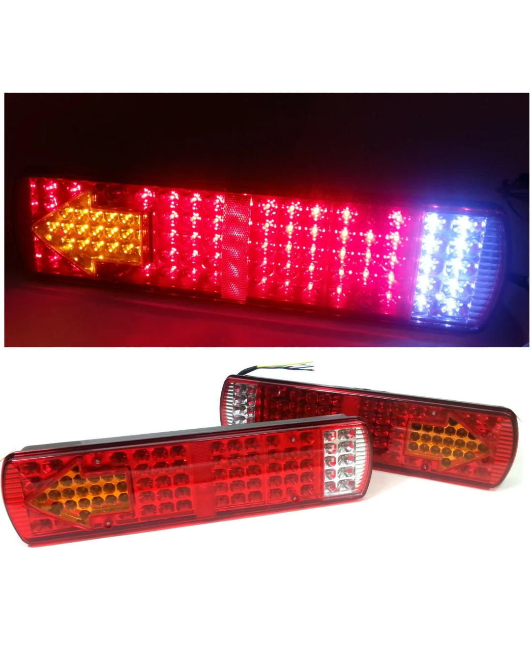 LED стопове мигач задна светлина 24V за камион бус ТИР, ремарке 2x ST0084