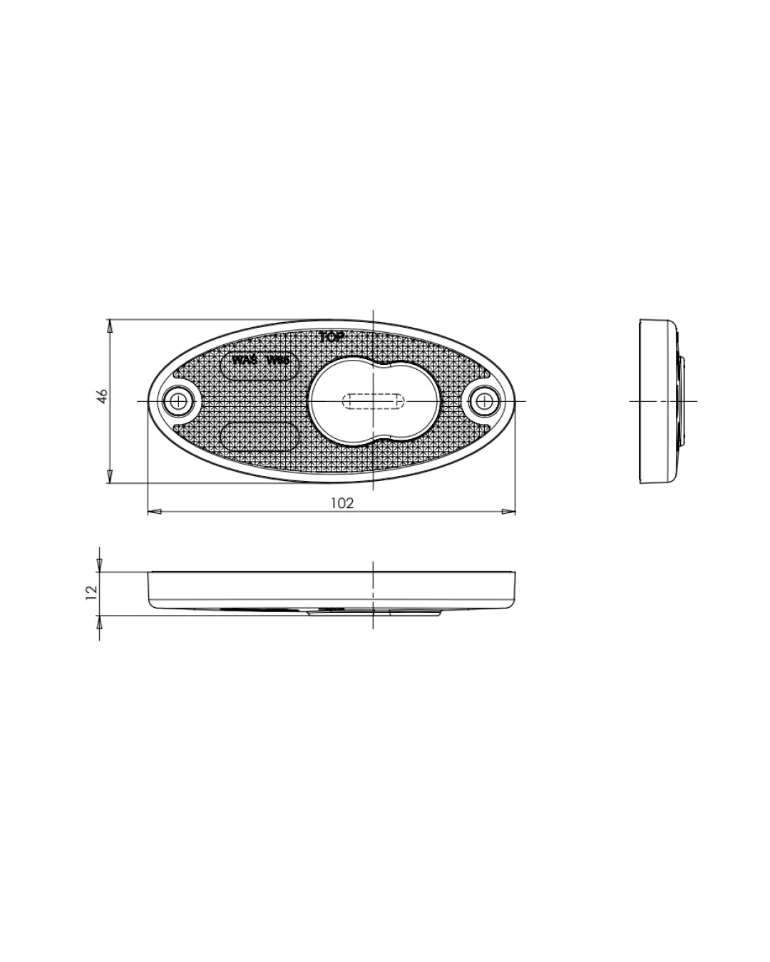 LED Светодиоден Габарит, Бял, Е-Mark, 12V-24V