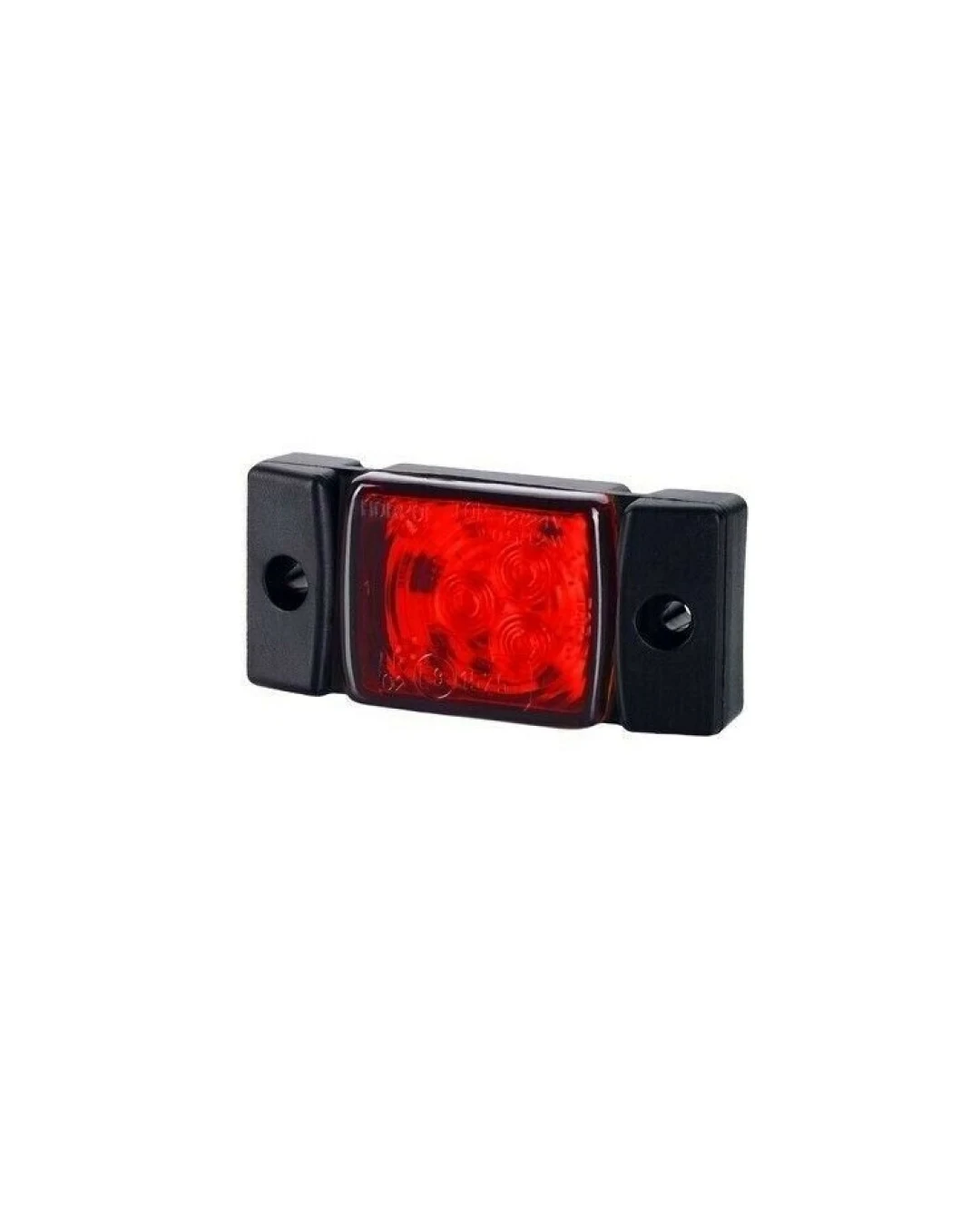 LED Светодиоден Габарит, Маркер, Токос, Червен, Е-Mark, 3 LED, 12V-24V, 7.3 см