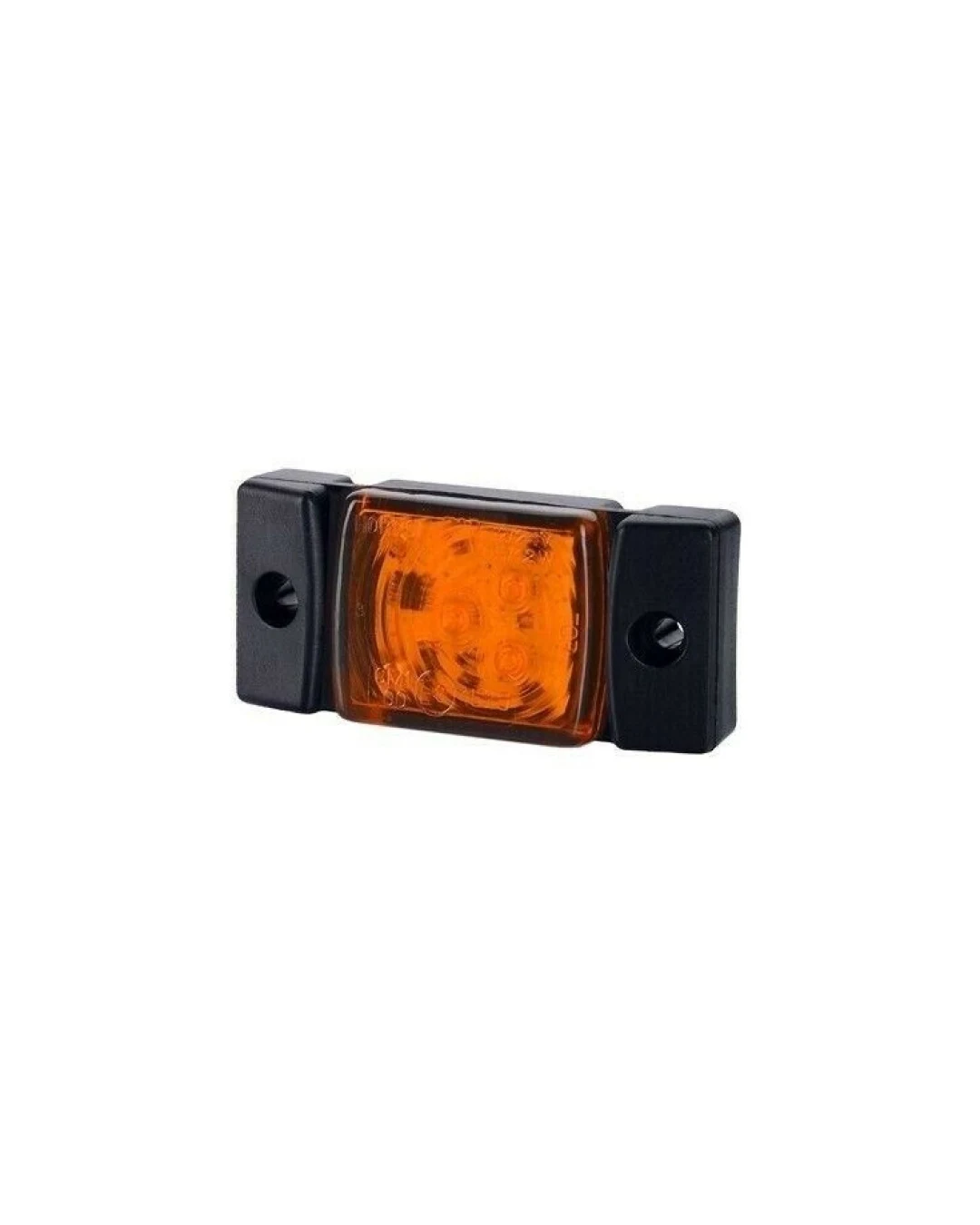 LED Светодиоден Габарит, Маркер, Токос, Жълт, Оранжев, Е-Mark, 3 LED, 12V-24V, 7.3 см
