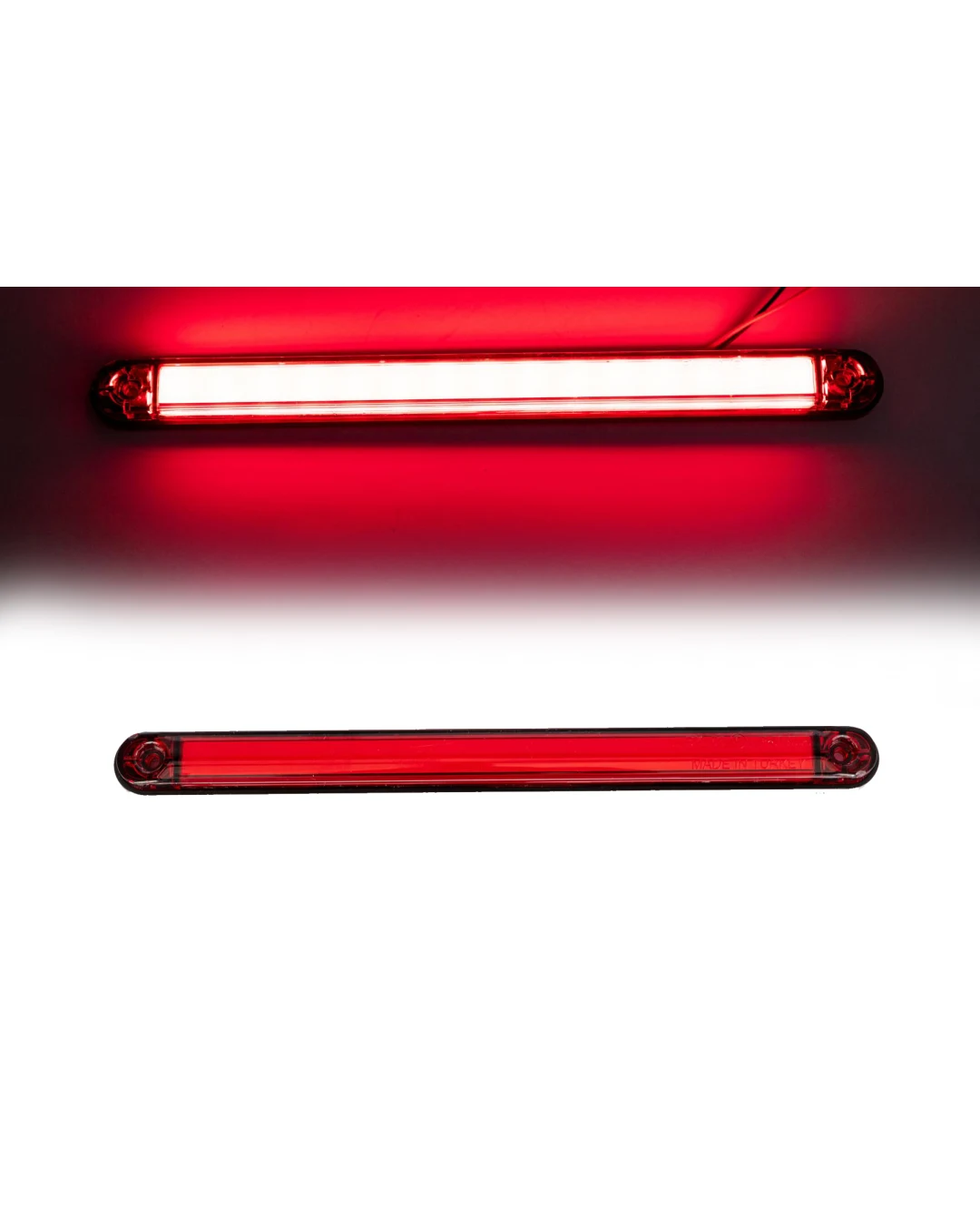 LED Светодиоден Габарит, Неон Ефект, Маркер, Червен, 12 LED, 12V-24V, 24 см