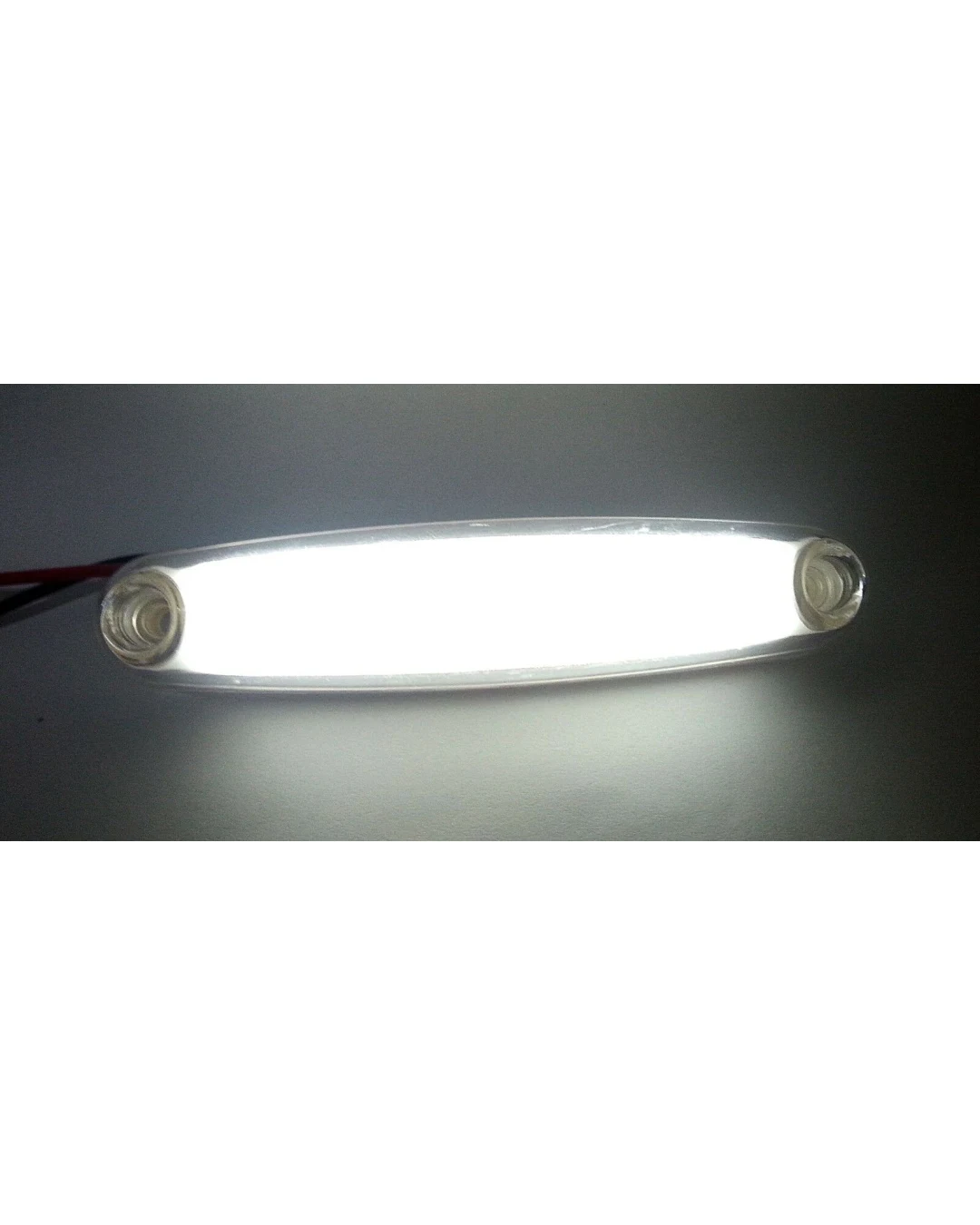 LED Светодиоден Габарит Неон Ефект Маркер Токос Бял 12V-24V 107 mm