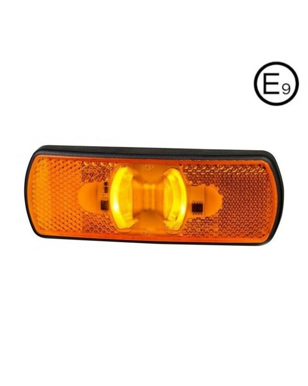 LED Светодиоден Мигач, Габарит, Маркер, Оранжев, Вграден Рефлектор, Е-Mark, Водоустойчив, 12V-24V