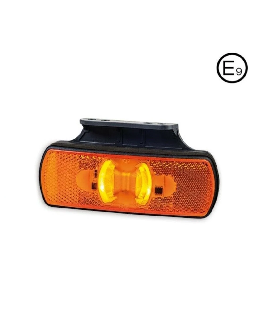 LED Светодиоден Мигач, Габарит със Стойка, Маркер, Оранжев, Вграден Рефлектор, Е-Mark, Водоустойчив, 12V-24V PL0010