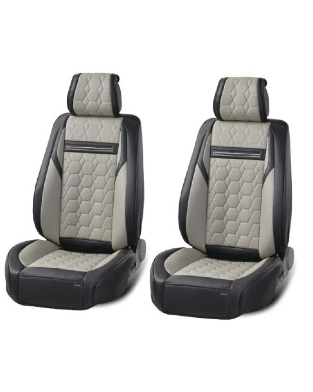 Лукс Универсална Кожена Тапицерия / Калъфи за предни седалки Еко Кожа Черна с Червен Шев TAP801