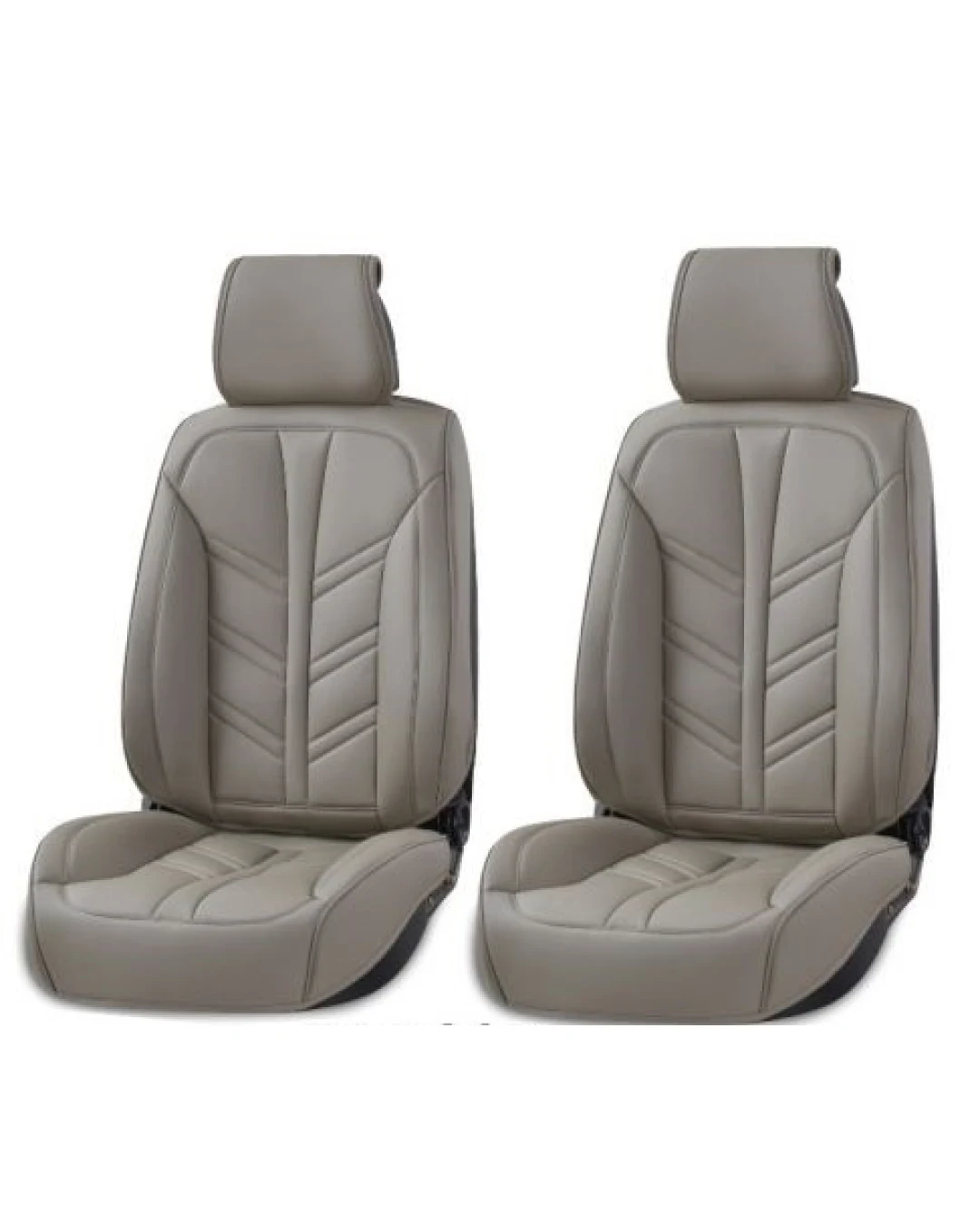 Лукс Универсална Кожена Тапицерия / Калъфи за предни седалки Еко Кожа Черна с Червен Шев TAP827