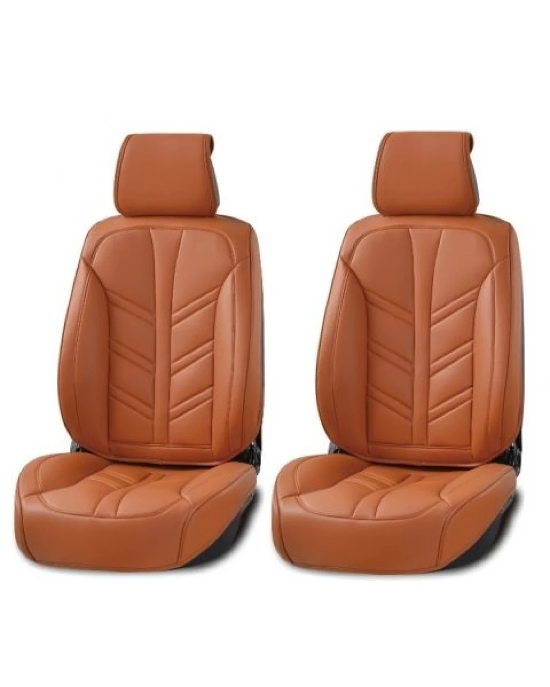 Лукс Универсална Кожена Тапицерия / Калъфи за предни седалки Еко Кожа Черна с Червен Шев TAP828