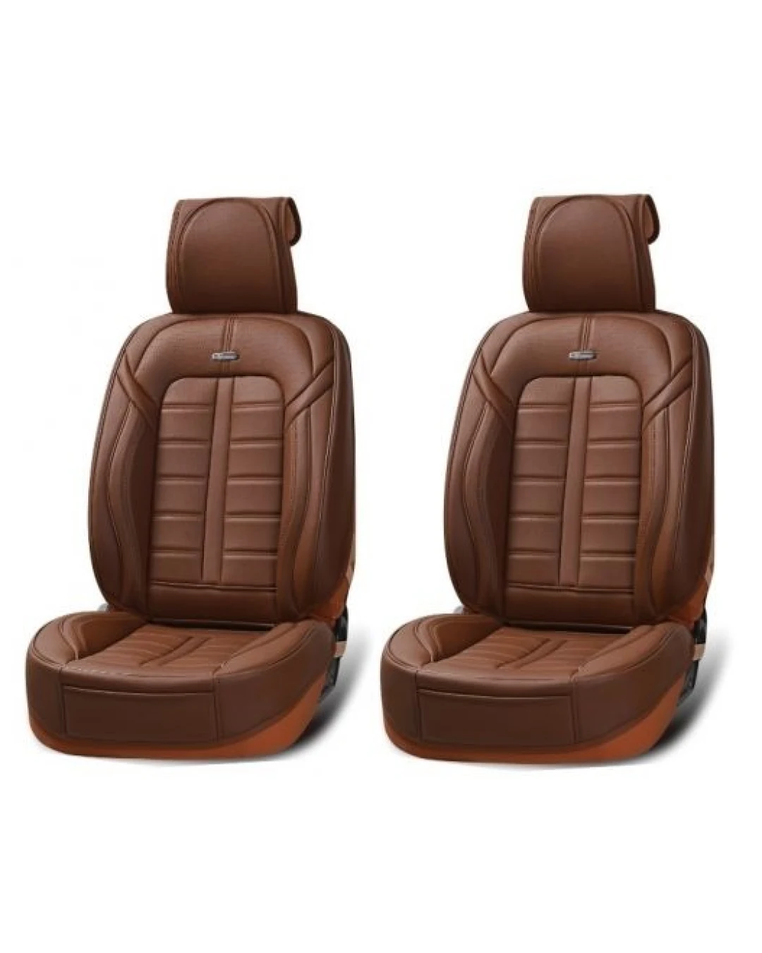 Лукс Универсална Кожена Тапицерия / Калъфи за предни седалки Еко Кожа Черна с Червен Шев TAP836