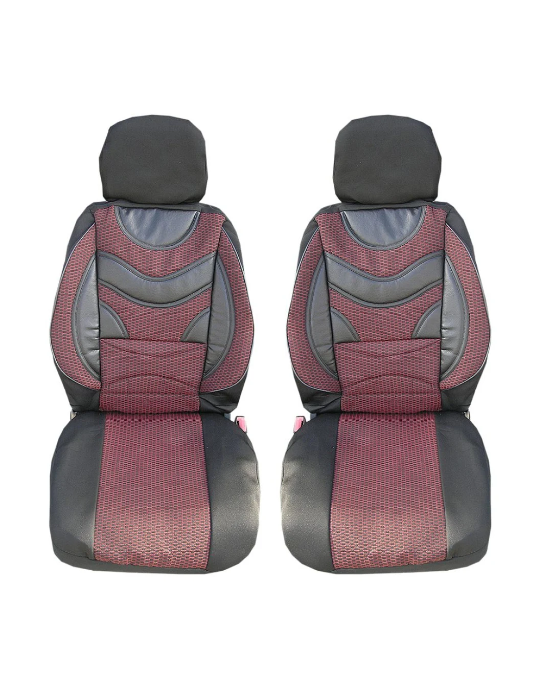 Луксзони калъфи тапицерия за седалки тип масажор с лумбална опора Premium 1 - червено-черни