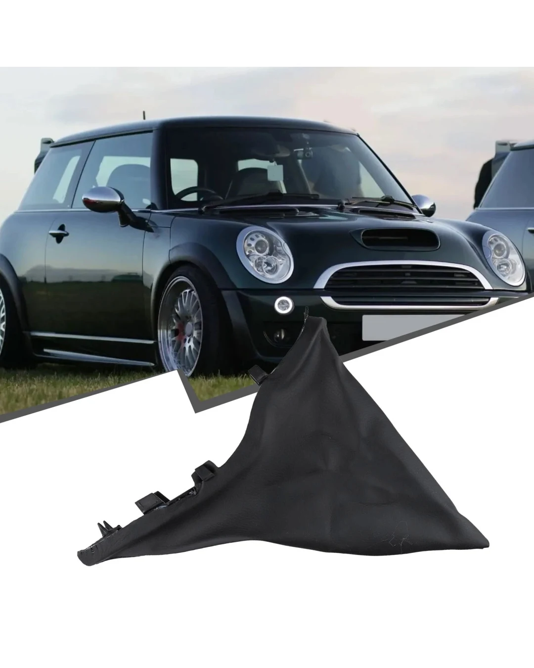 Маншон Ръчна Спирачка За MINI Cooper 2001-2008 Черен Еко Кожа OEM 34421171195