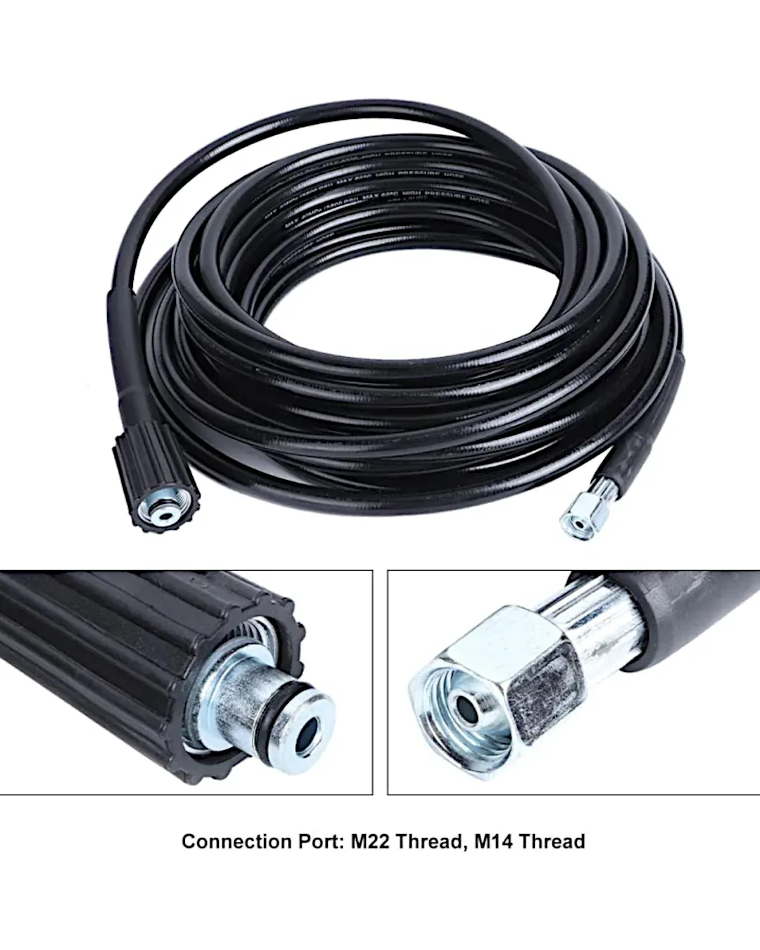 Маркуч за водоструйка с високо налягане - 10 м, M22-14 mm, 400 bar (5800 PSI)