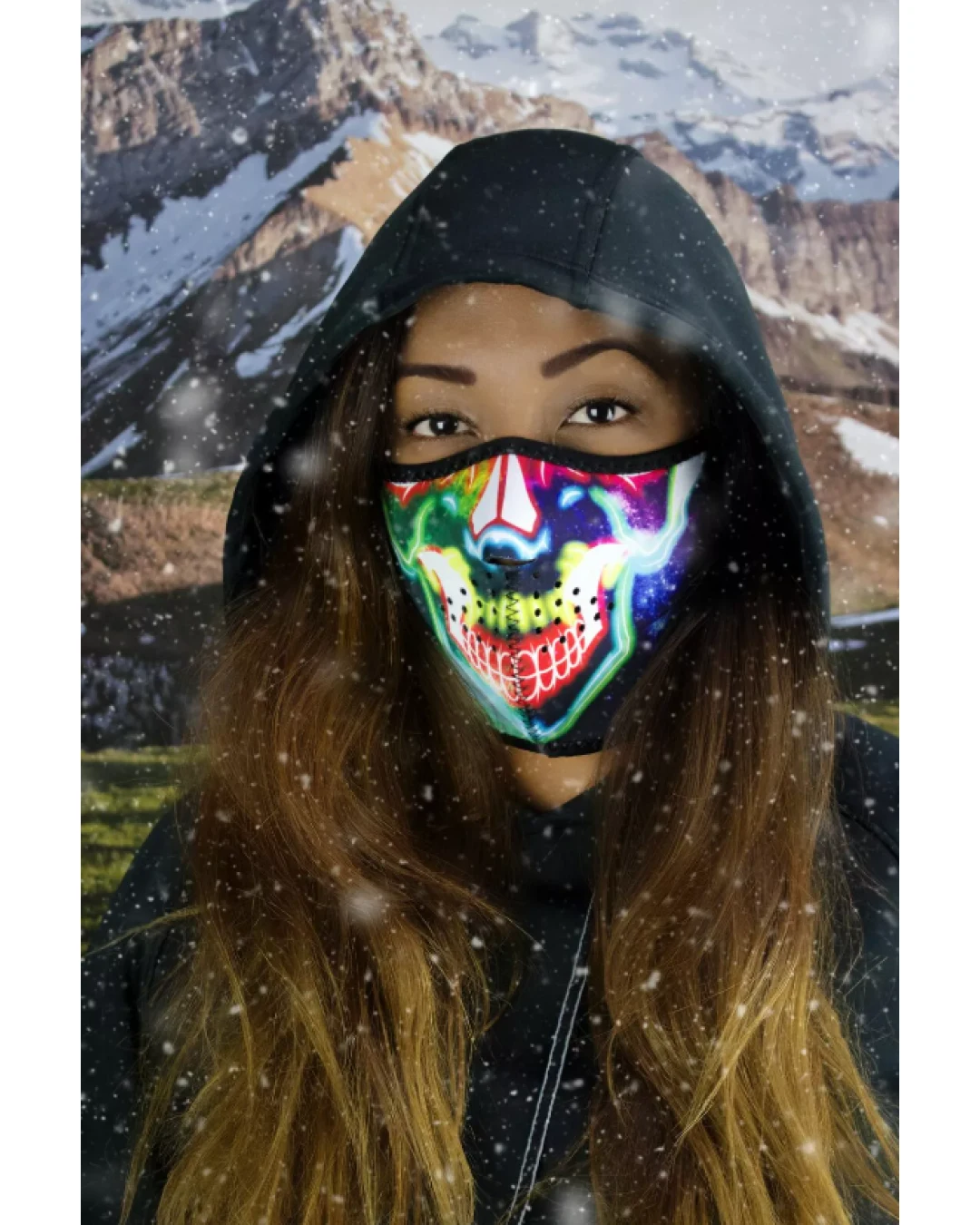Маска за лице HALF NEON SKULL