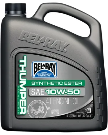 Масло BEL-RAY THUMPER Racing Works Synthetic Ester 4T 10W-50  4L
