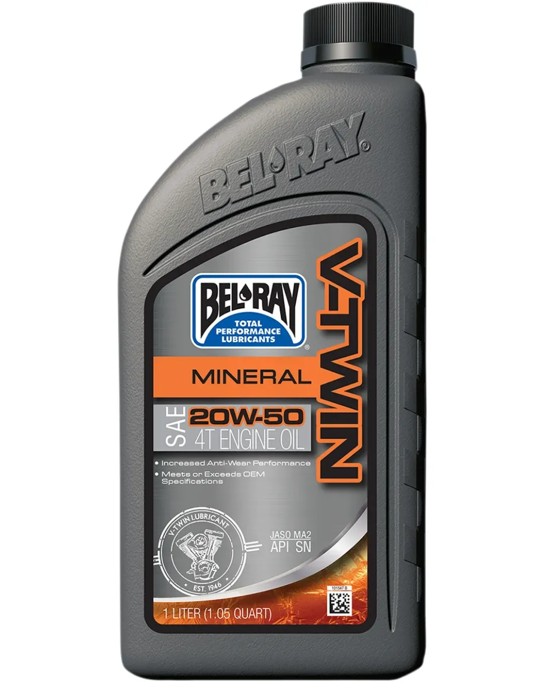Масло BEL-RAY V-Twin Mineral 4T 20W-50 - 1 Литър