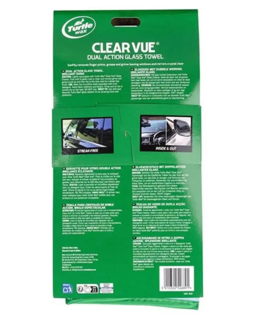 Микрофибърна кърпа Turtle Wax Clear Vue Dual Action (35x40 см)