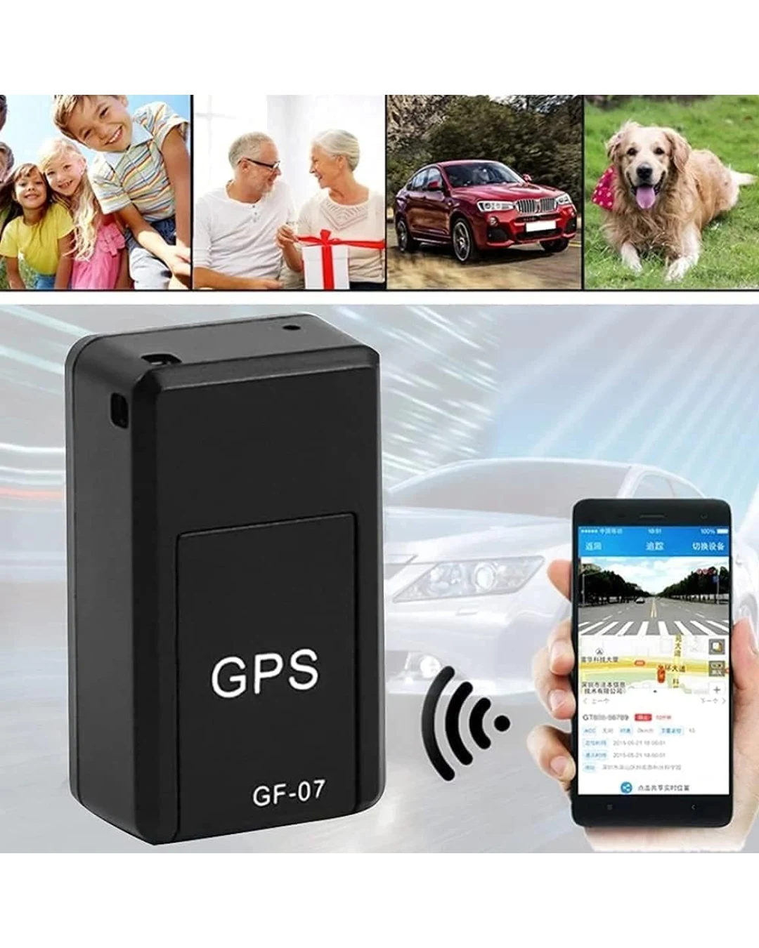 Мини черен GPS тракер за проследяване и подслушване в реално време със СИМ карта и слот за Mini TF card