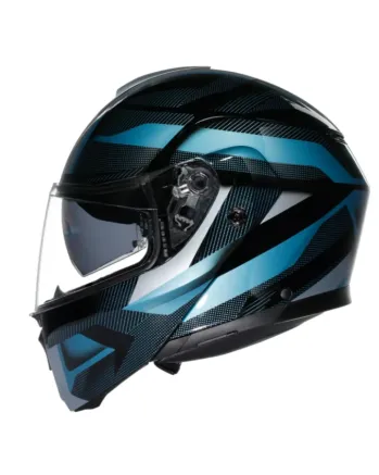 Модуларна каска AGV STREETMODULAR LEDRO MATT BLACK/POWDER BLUE